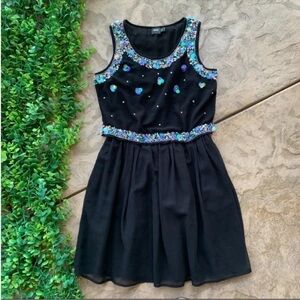 Asos size 6 black sequin sleeveless dress